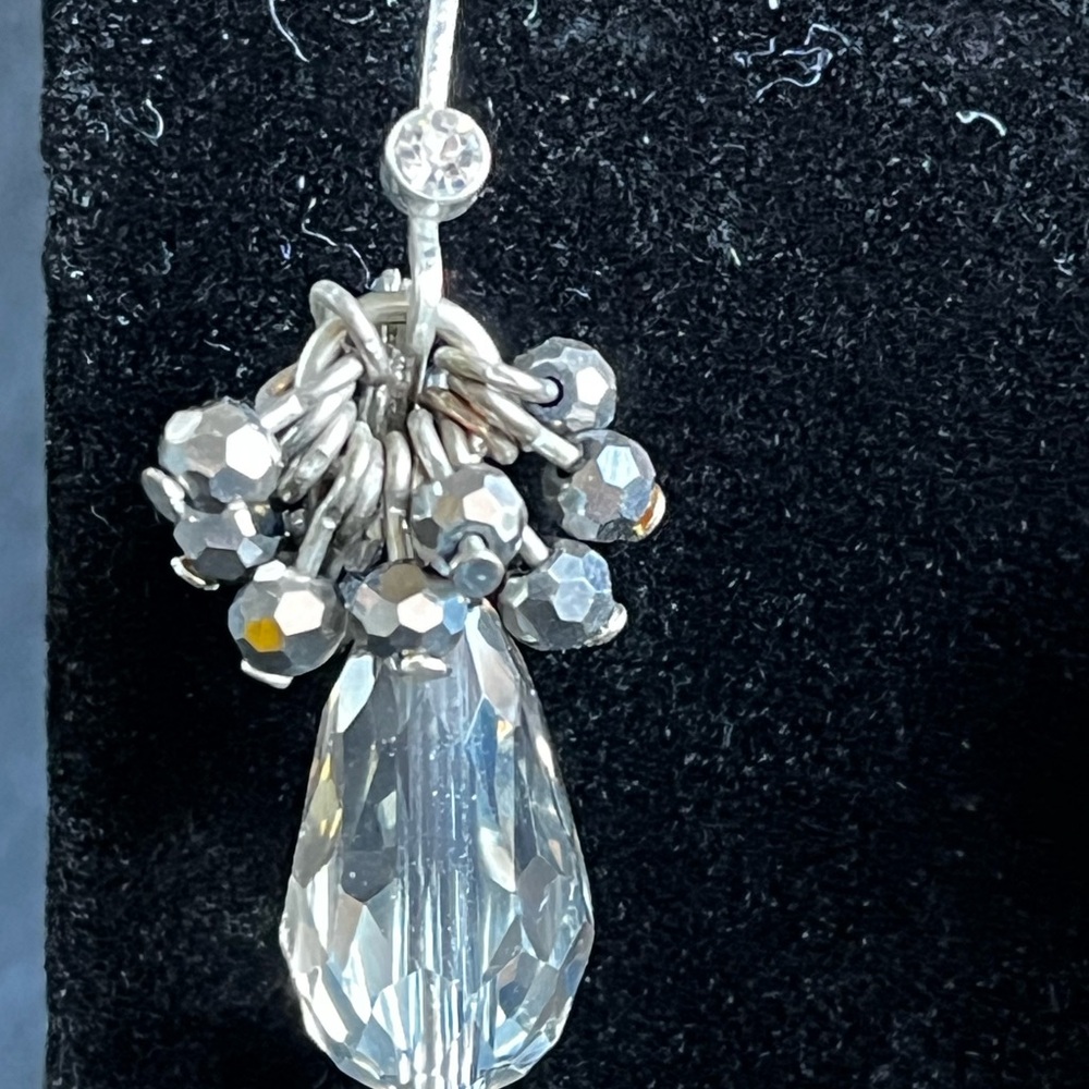 Simply Vera Vera Wang Silver Crystal Cluster Earrings - Picture 9 of 10